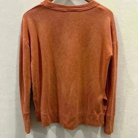 Athleta Coaster Luxe Sweatshirt Coral Size S - Picture 2 of 5